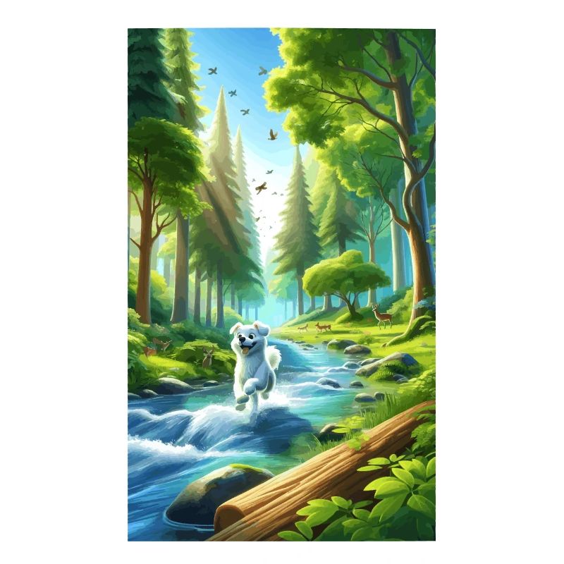 Fröhlicher Waldspaziergang Gross