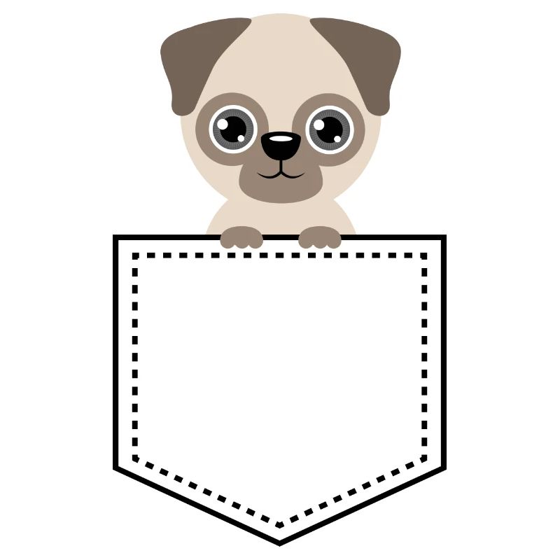 Kulleraugen Pug Cartoon