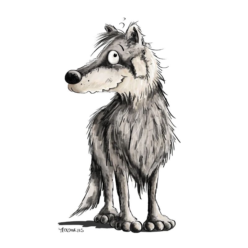 Funny Wolf I Comic Dog I Wolves