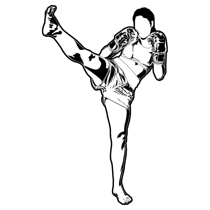 Weiblicher Kickboxer
