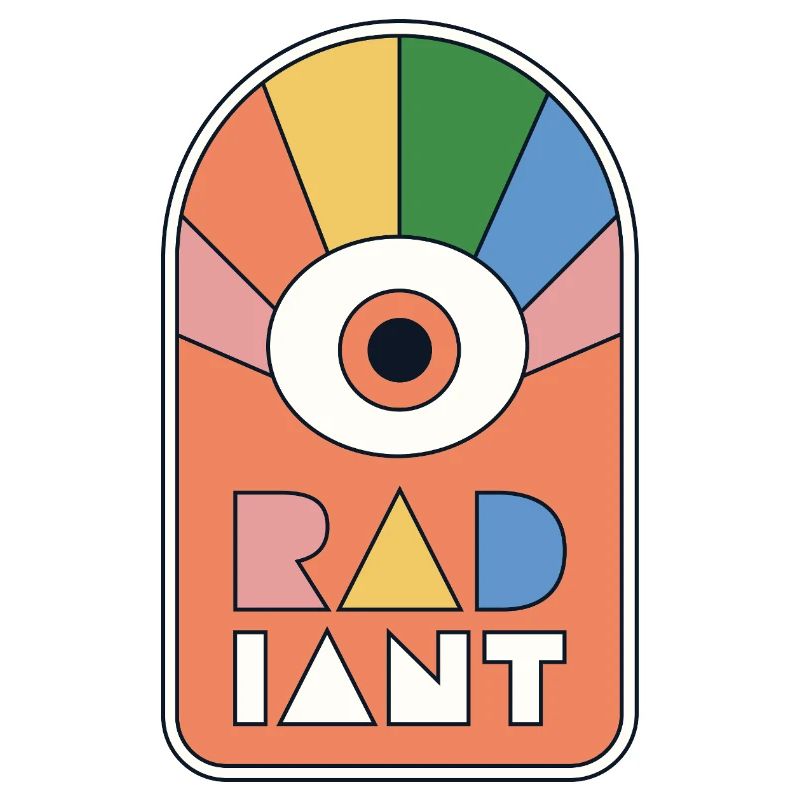 Radiant – Geometrische Retro-Sonnenstrahlen