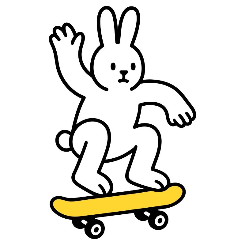 Skate Bunny Graphic Art
