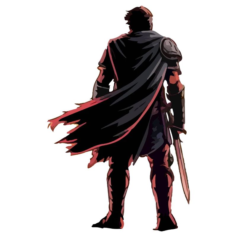 Epische Krieger-Silhouettenkunst
