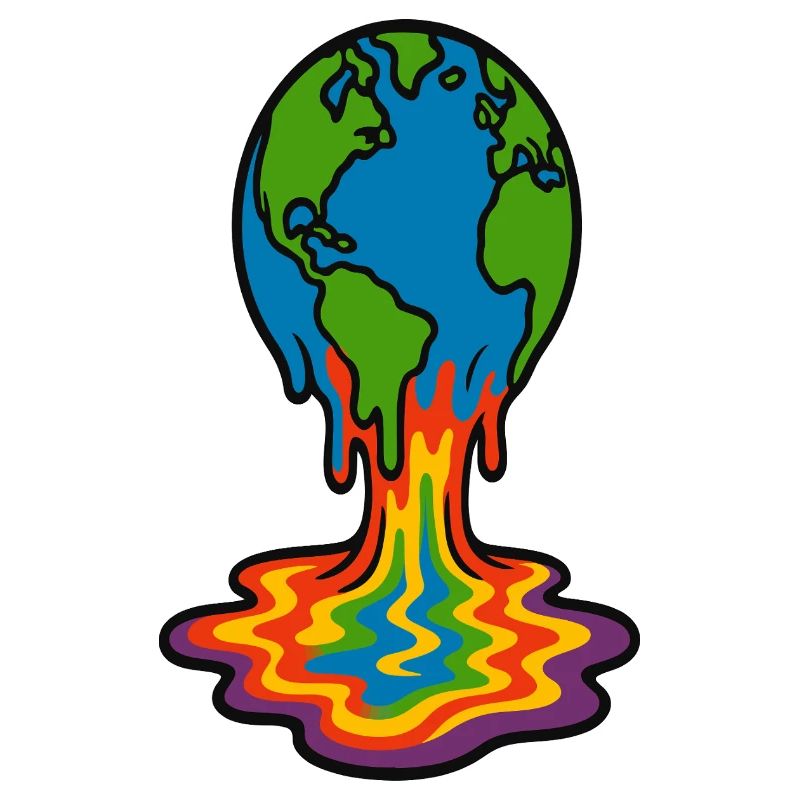 Erdschmelzende Regenbogenlava