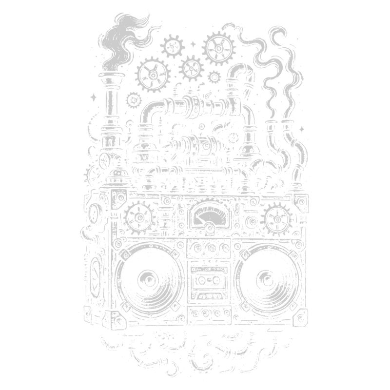 Steampunk Ghettoblaster-Zahnräder