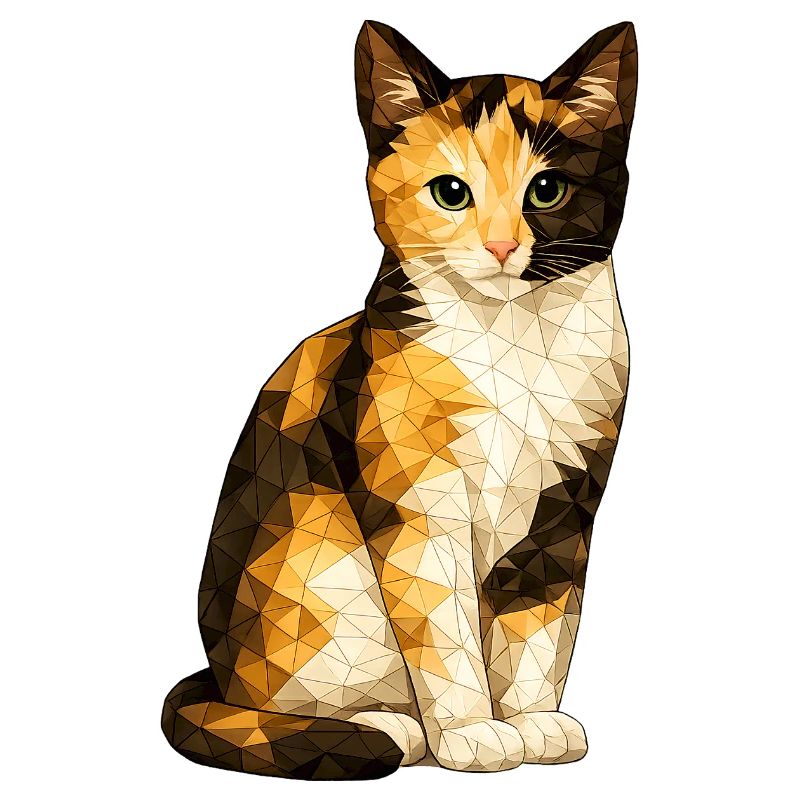 Emmi Polygonkatze Geometrische Niedlichkeit