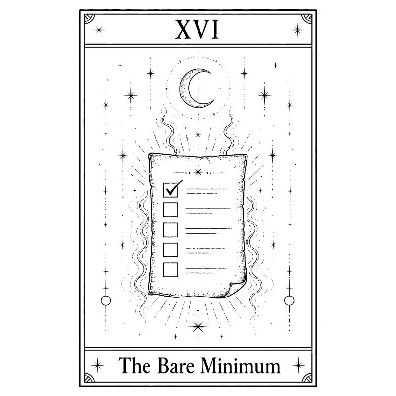 Le strict minimum | Carte de tarot