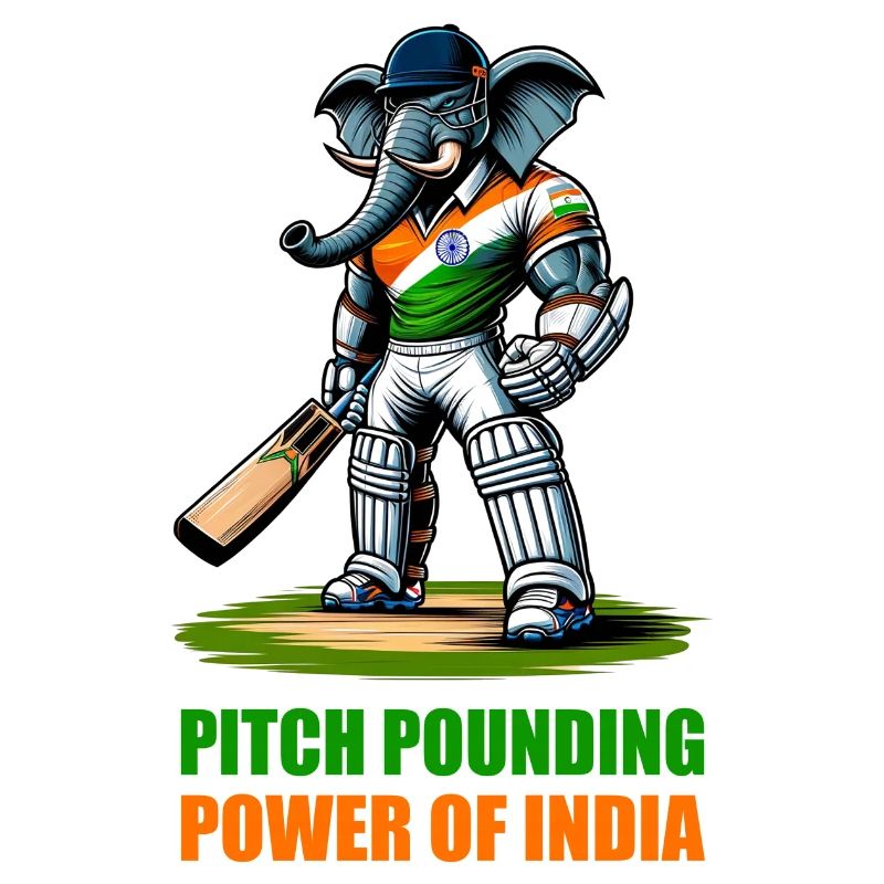 India cricket elephant design