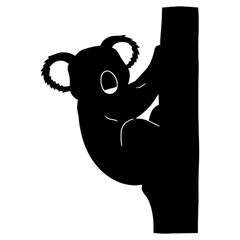 Koala Silhouette Kletterer