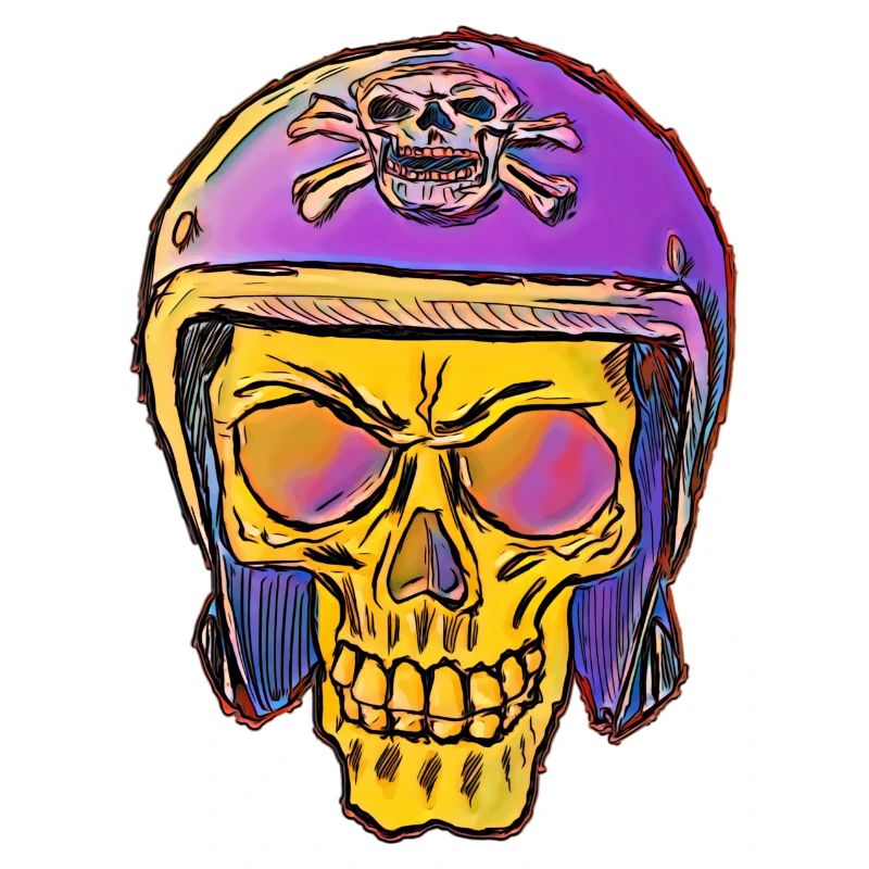 Totenkopf Mit Skullhelm