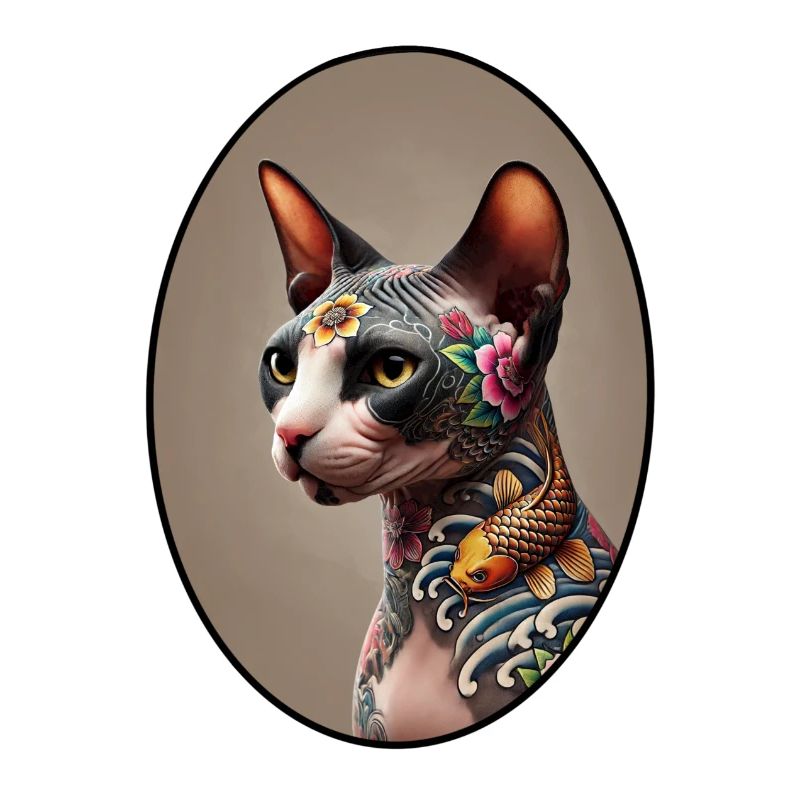 Tätowierte Sphynxkatze