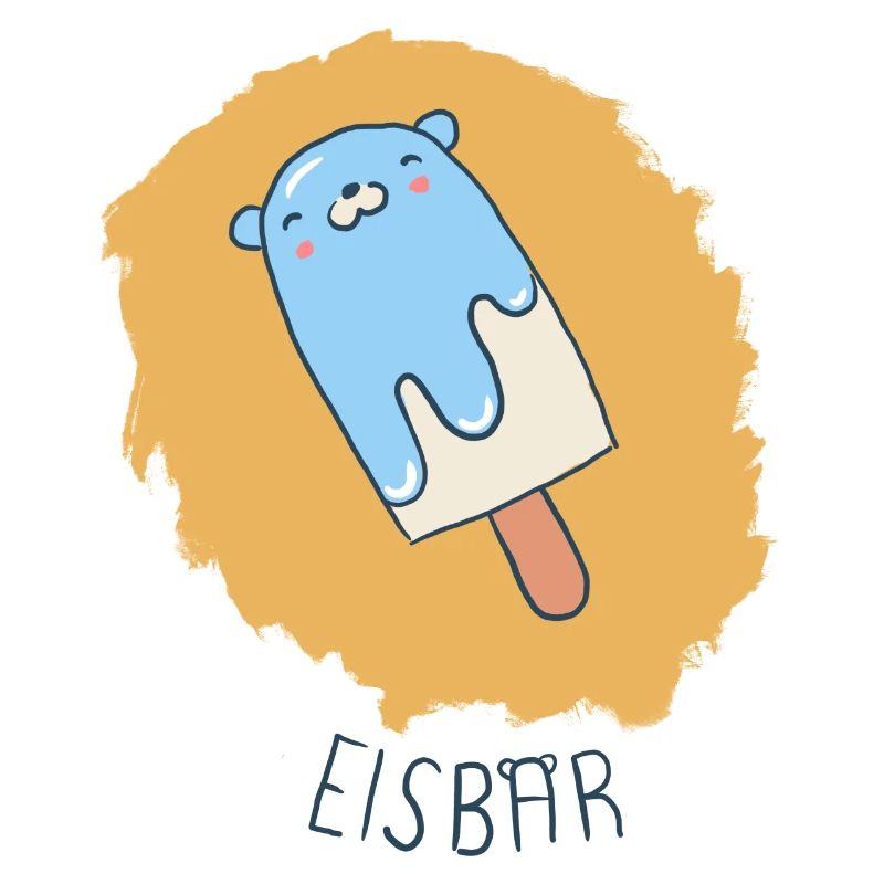 Eisbär (eisblau, mit schwarzer Schrift)