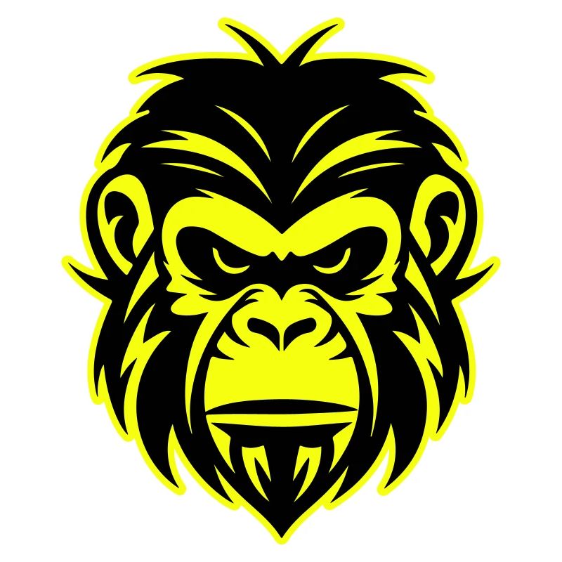 Monkey Head Portrait Icon
