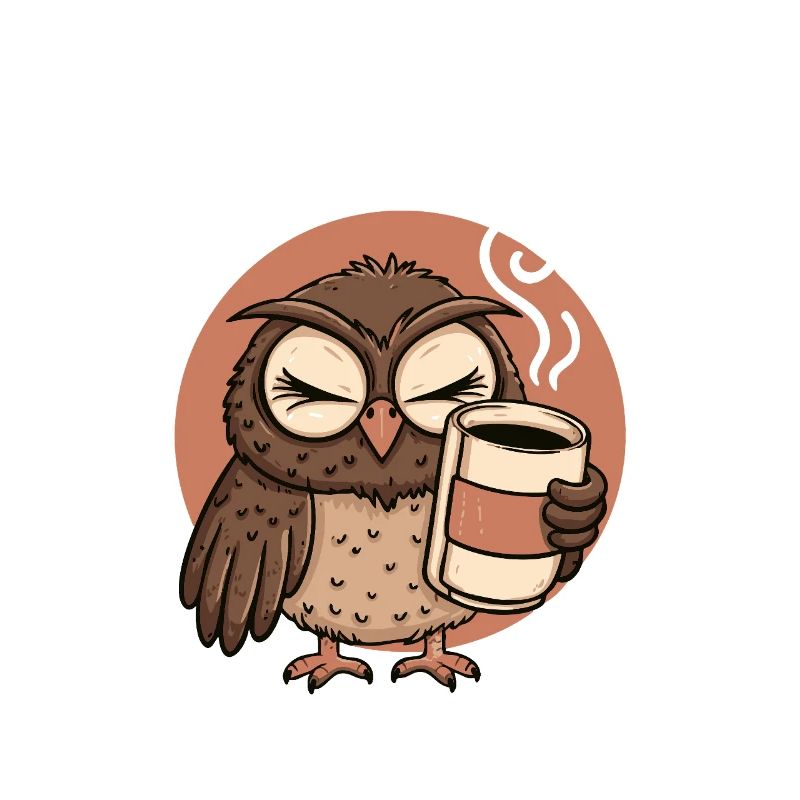 Kaffee Eule - geb mir Kaffee und Stille oder stirb
