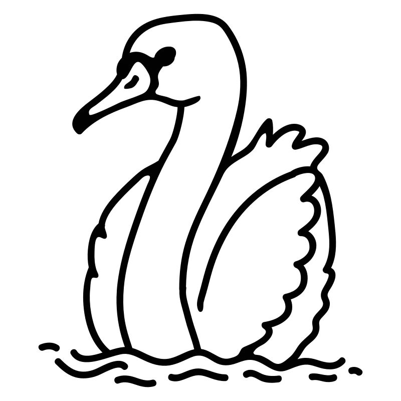 schöner Schwan - line