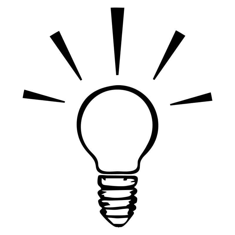 Glühbirne Idee 1farbig