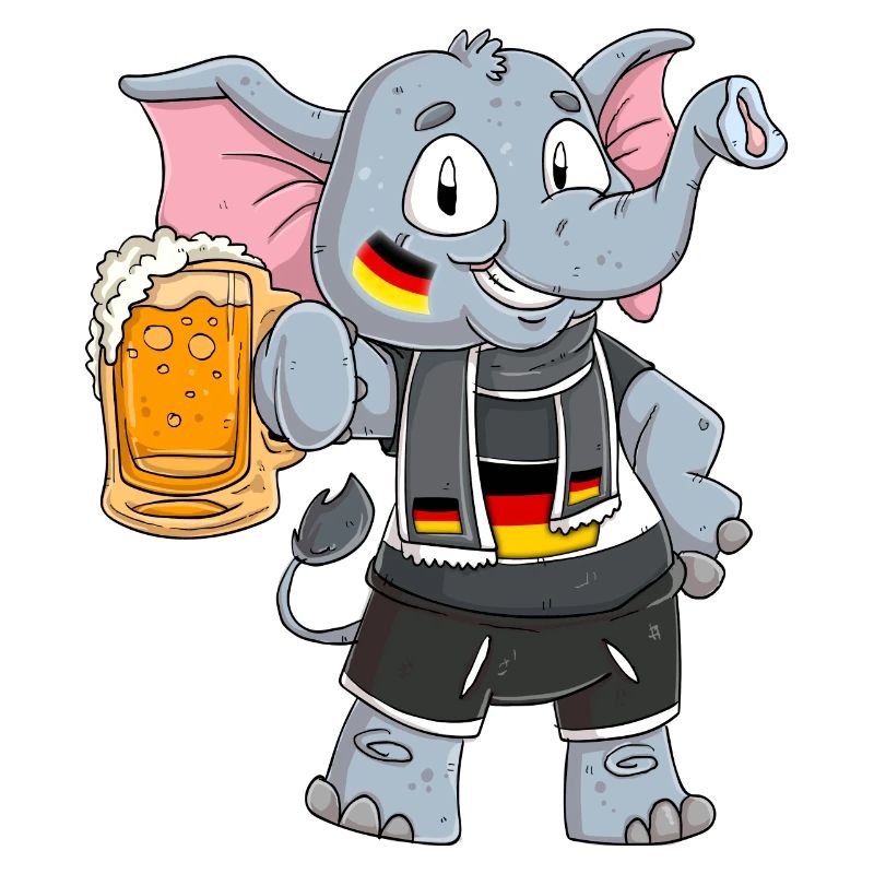 Deutscher Fan Elefant