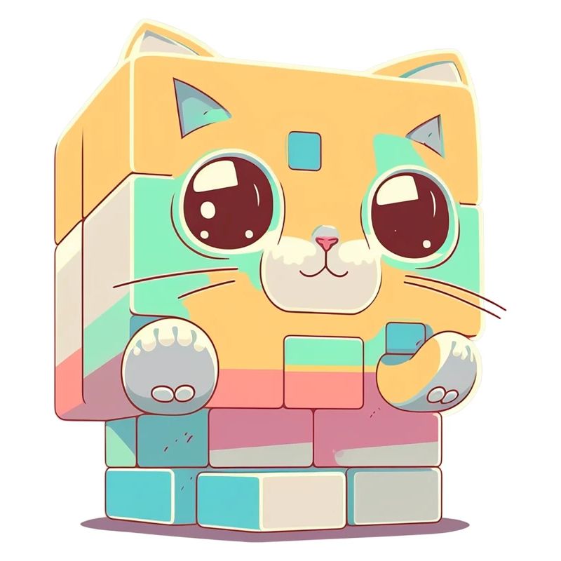 Würfel kawaii Katze