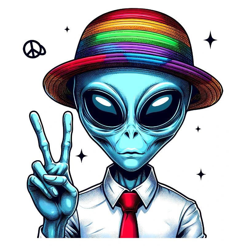 Alien zeigt Peace
