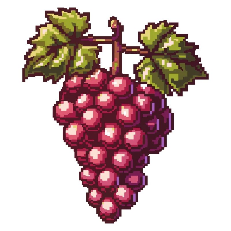 Weintrauben Pixel Symbol