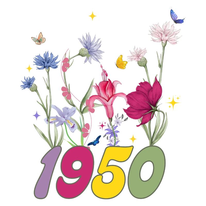 Geburtsjahr 1950 Wildblumen