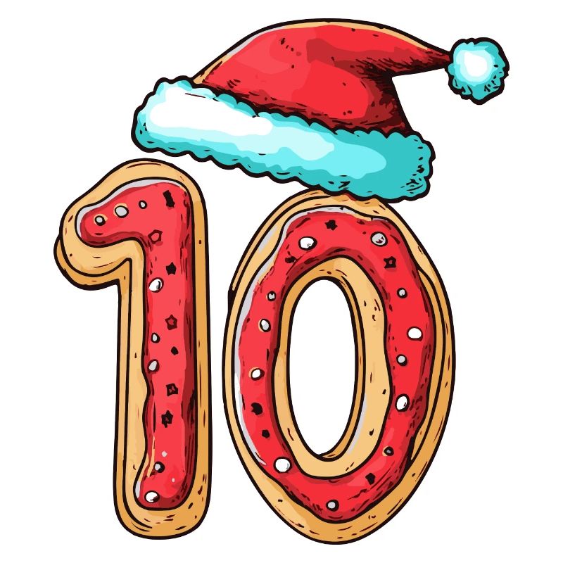 Biscuit de Noël à 10 chiffres