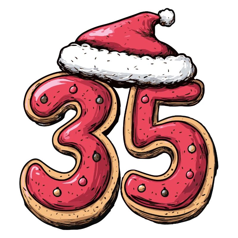 35 Zahl Weihnachten