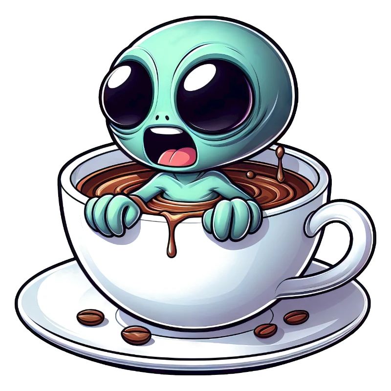 Alien Alien Coffee Drinker Caffeine
