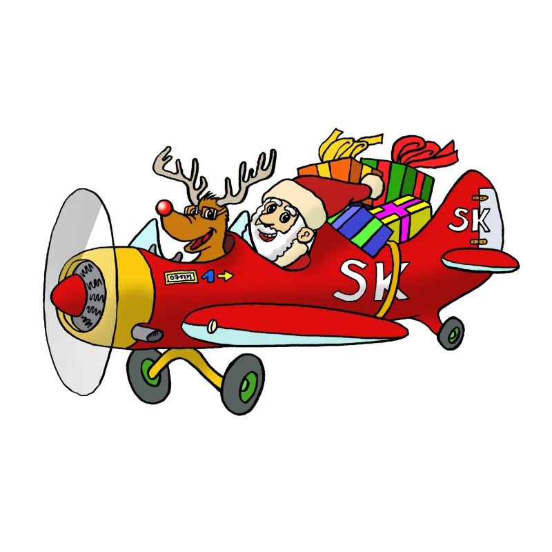 Santa im Flieger