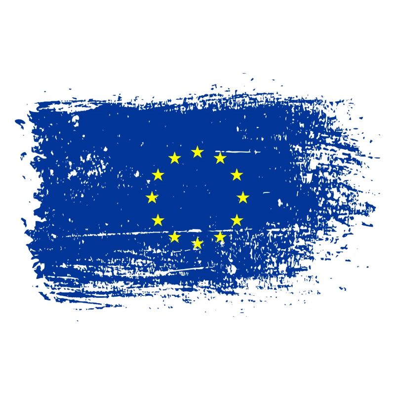 Pinselstrich EU-Flagge