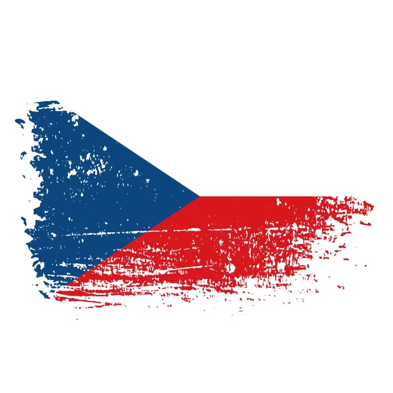 Tschechische Flagge Brush Splash
