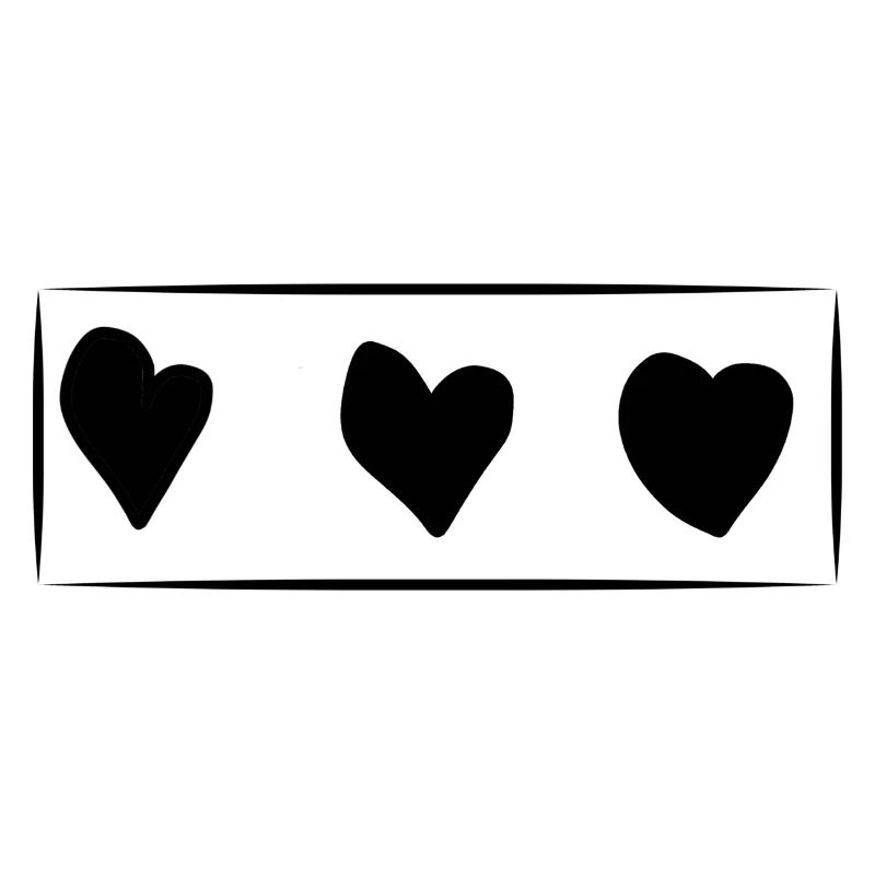 Three Hearts Heart Rectangle Love