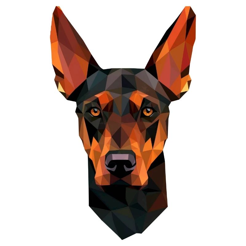 Hund Dobermann Polygon