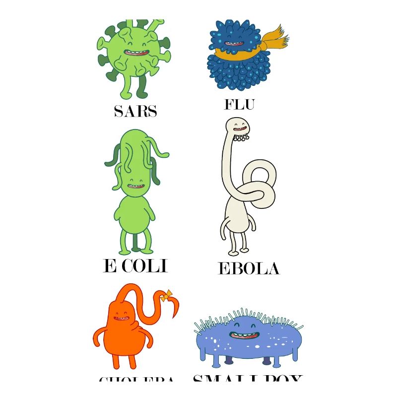 Douces bactéries et virus - grippe, E.Coli