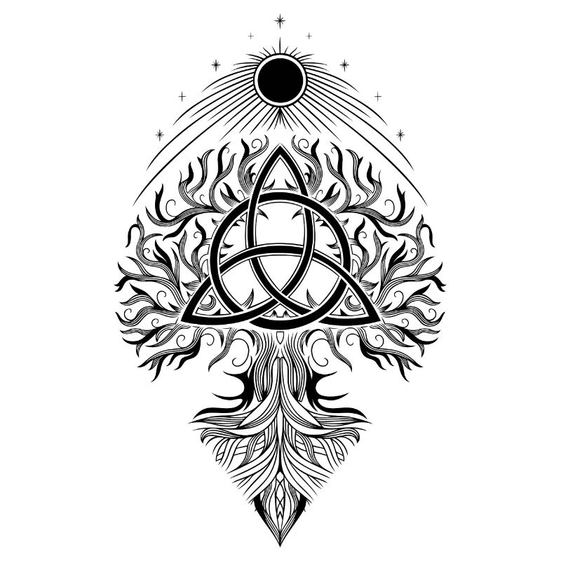 Yggdrasil Lebensbaum Triquetra