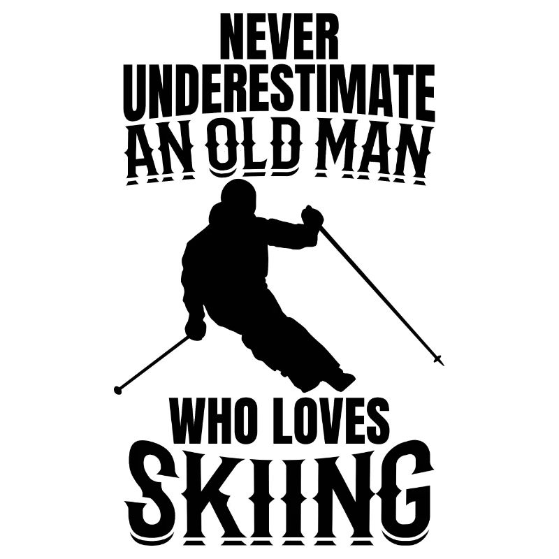 Alter Mann Skifahrer