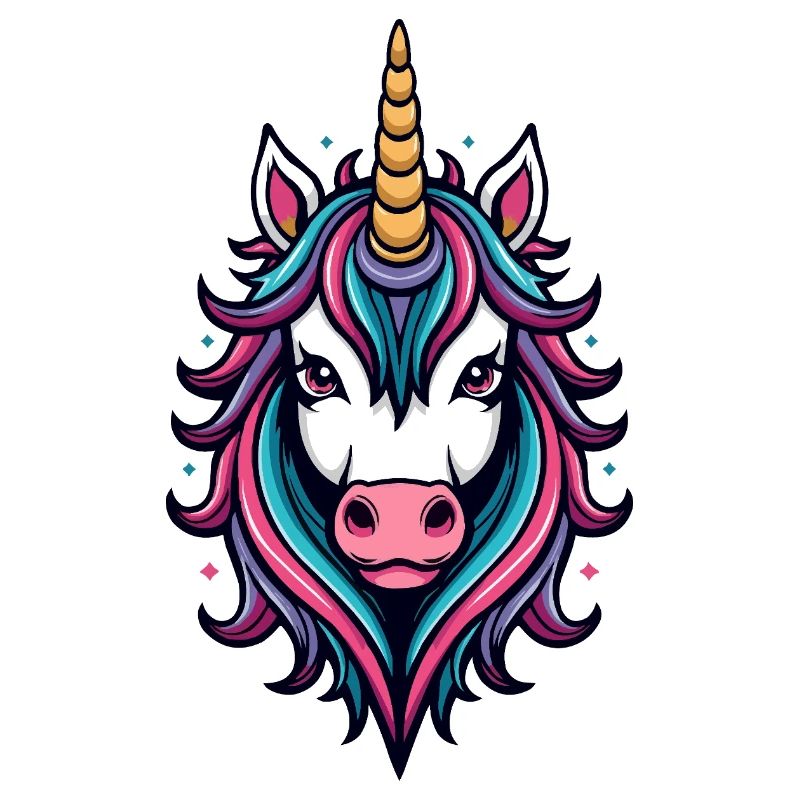 Wilde Einhorn Neon-Pracht