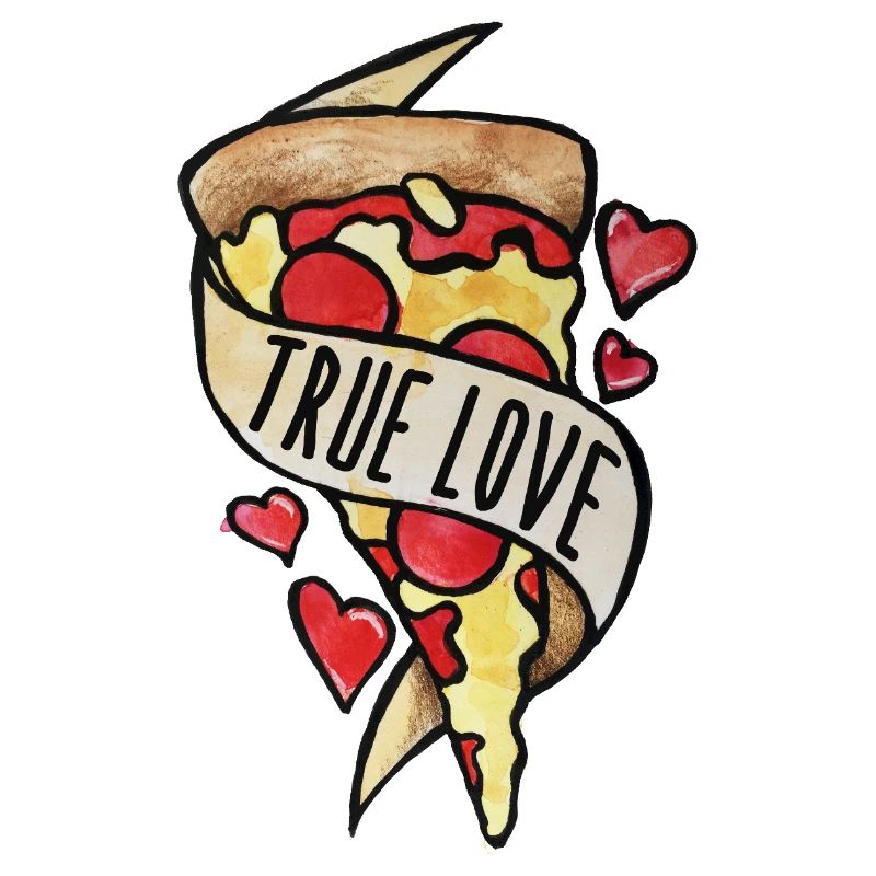 Pizza Slice Wahre Liebe