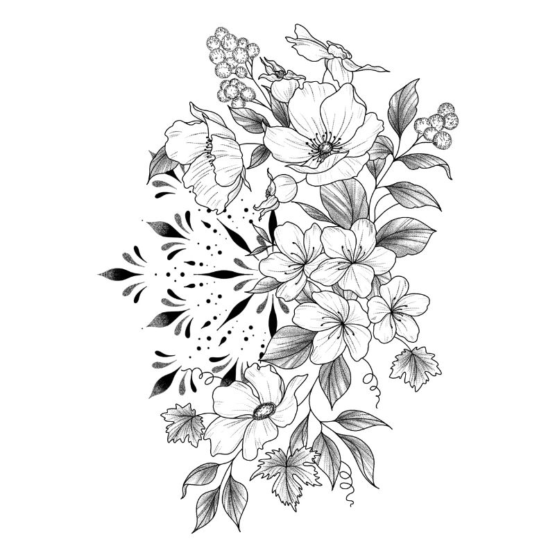 Kirsch-Mandala mit Blumenmuster