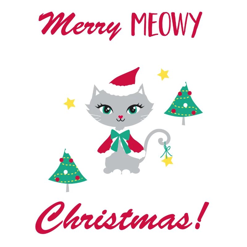 Schnurrende Weihnachtskatze