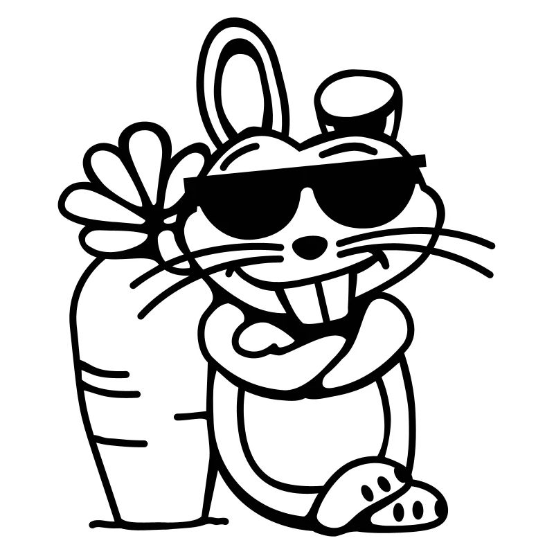 Cooler Hase (vec)
