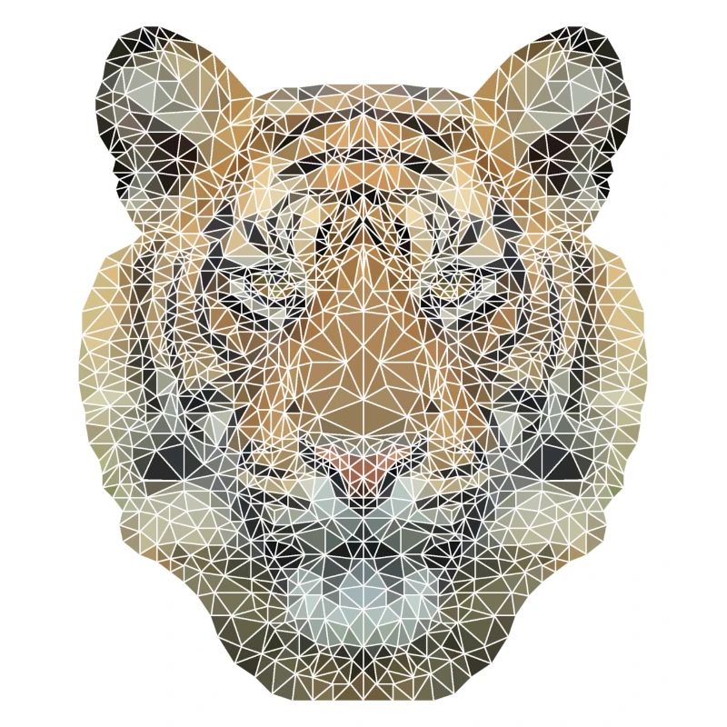Polygon Tiger Transparent