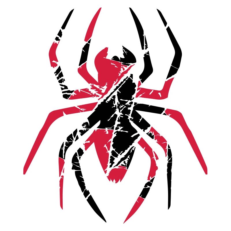 rot kratzer risse spinne logo design ekelig horror