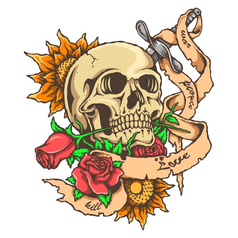 Schädel-Tattoo