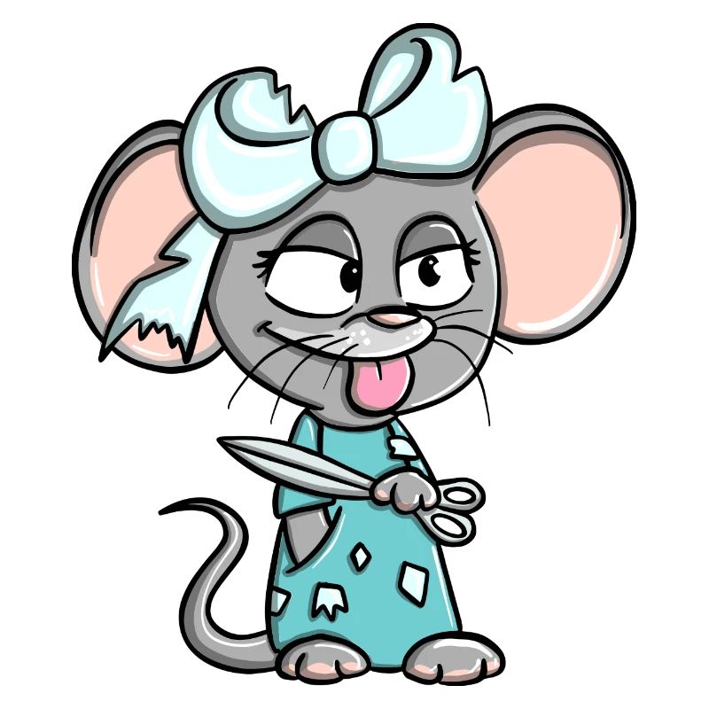 Déclaration de conception de souris effrontée Susi Schnipp Schnapp