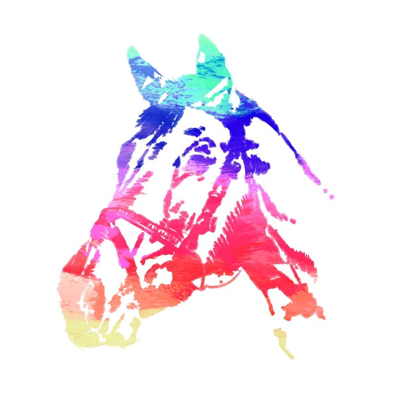 pferdekopf,pferd,aquarell,pink,malerei,bunt