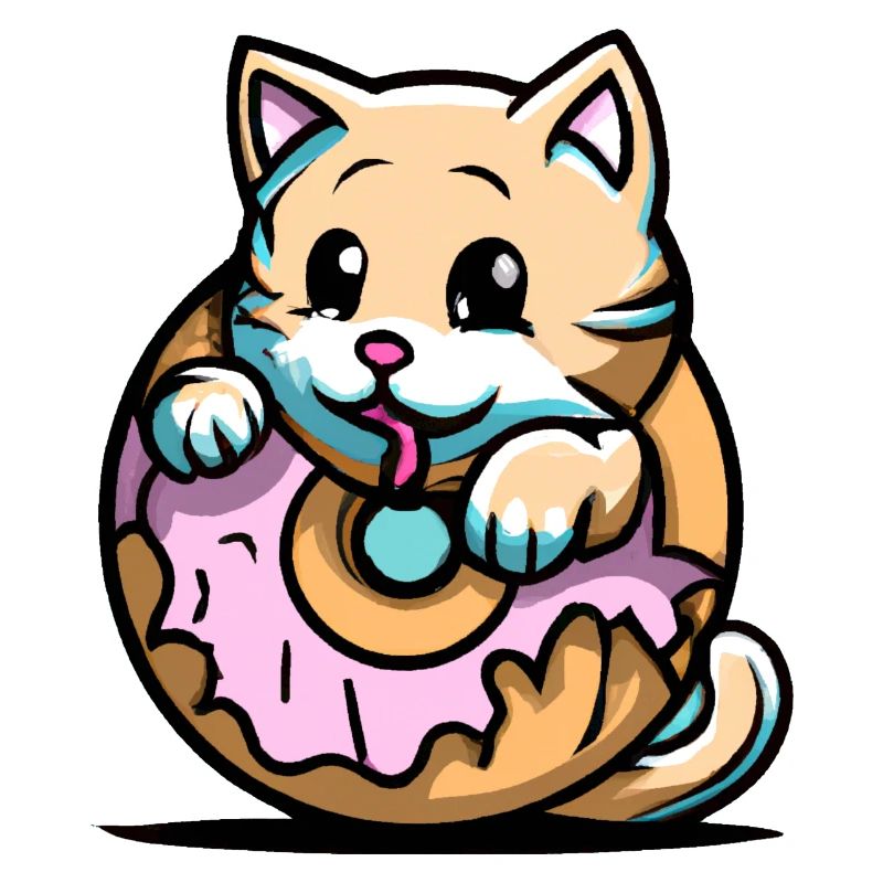 Süße Donut Katze