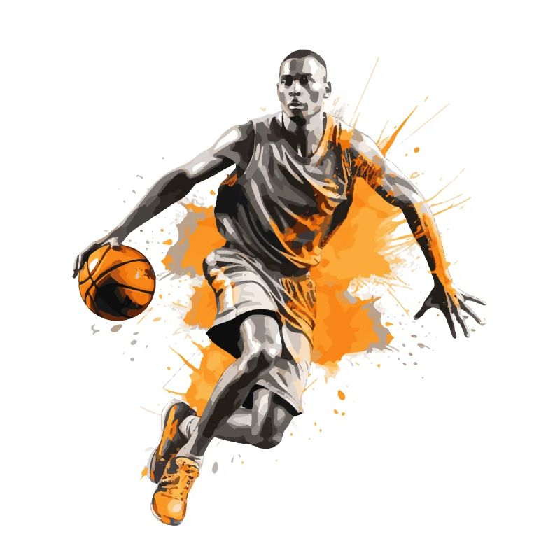 Basketteur Basketteur Dunking Splash Coloré
