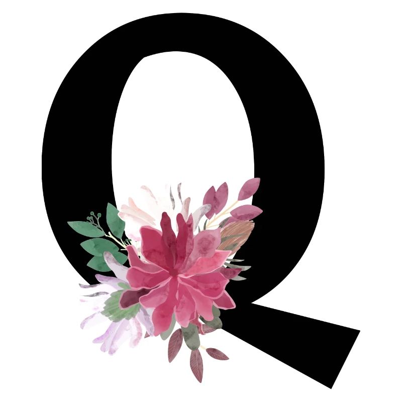 Blumenbuchstabe q