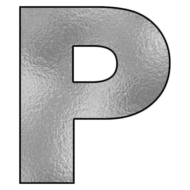 Lettera P Argento